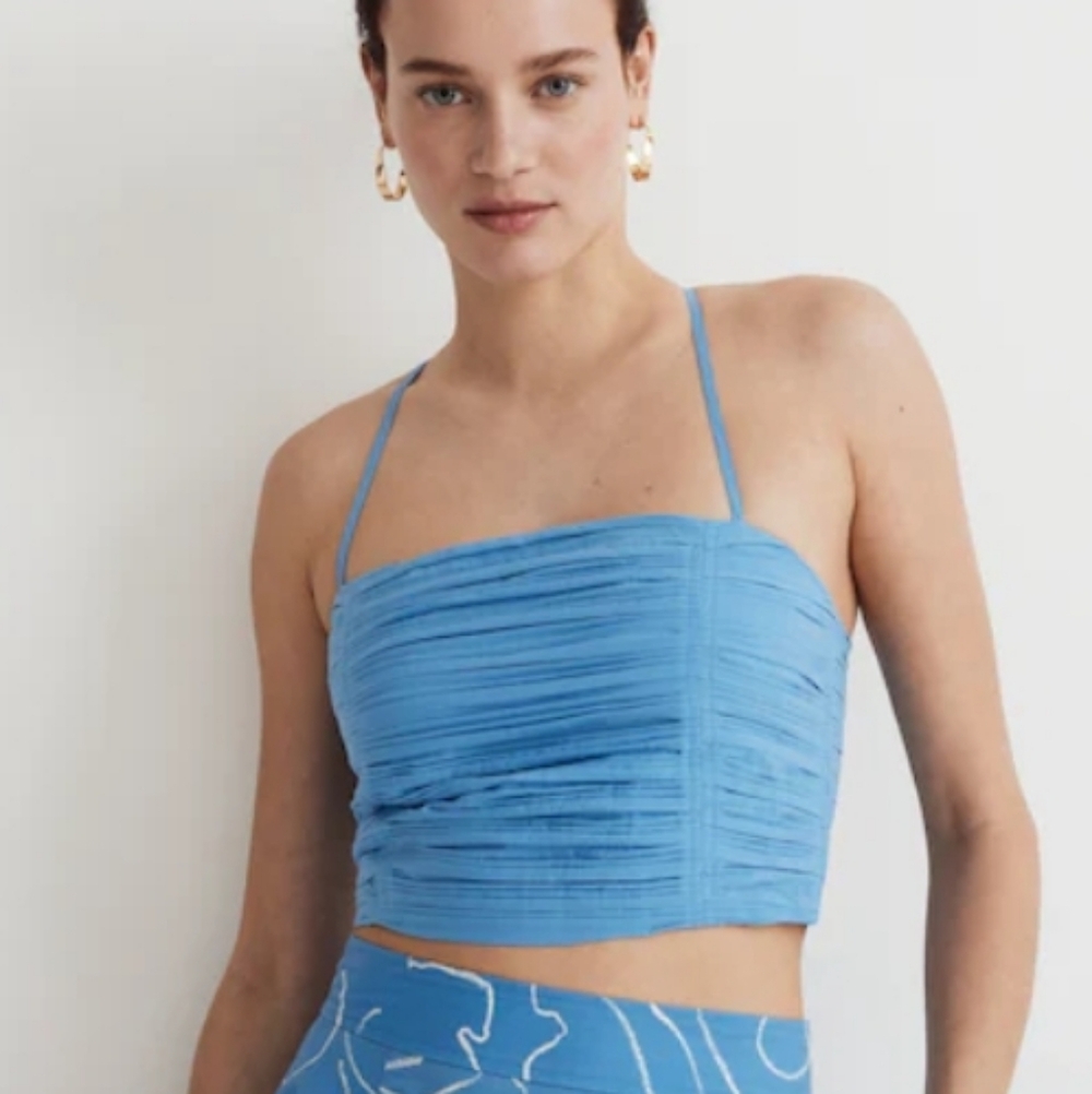 Madewell‎ Crop Poplin Tube Top